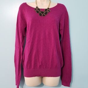 BANANA REPUBLIC Magenta Dot Sweater